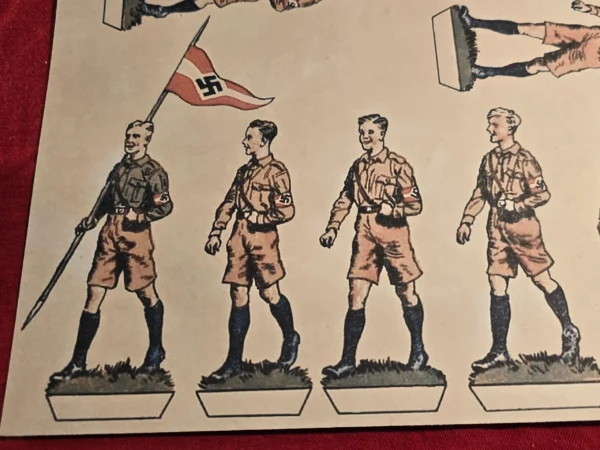 HJ Hitler Youth & BDM Girls Cutout Toy Soldiers WW2 Nazi German Third Reich NSDAP
