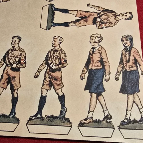 HJ Hitler Youth & BDM Girls Cutout Toy Soldiers WW2 Nazi German Third Reich NSDAP