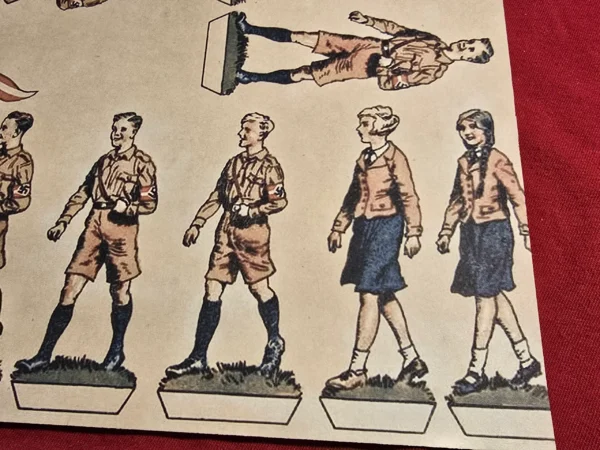 HJ Hitler Youth & BDM Girls Cutout Toy Soldiers WW2 Nazi German Third Reich NSDAP