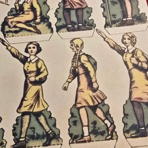 HJ Hitler Youth BDM Girls Cutout Toy Soldiers sheet WW2 Nazi German Third Reich NSDAP