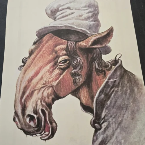 HORSE FACE JEW WW2 Nazi German Anti-Semitic Jewish Propaganda Poster Print