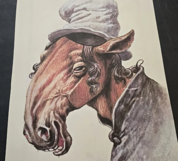 HORSE FACE JEW WW2 Nazi German Anti-Semitic Jewish Propaganda Poster Print