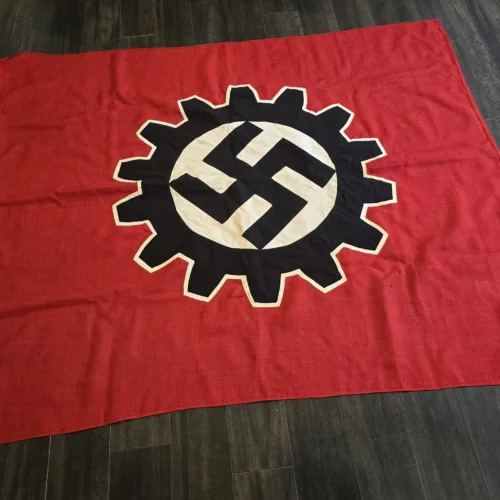 HUGE WW2 Nazi German NSDAP DAF Standard Third Reich Swastika Flag Banner