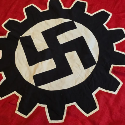HUGE WW2 Nazi German NSDAP DAF Standard Third Reich Swastika Flag Banner
