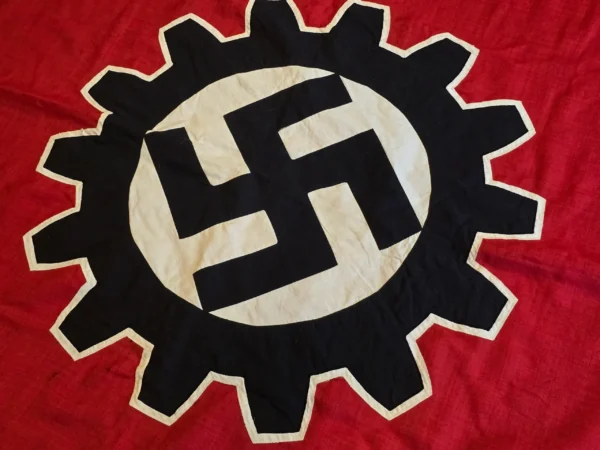 HUGE WW2 Nazi German NSDAP DAF Standard Third Reich Swastika Flag Banner