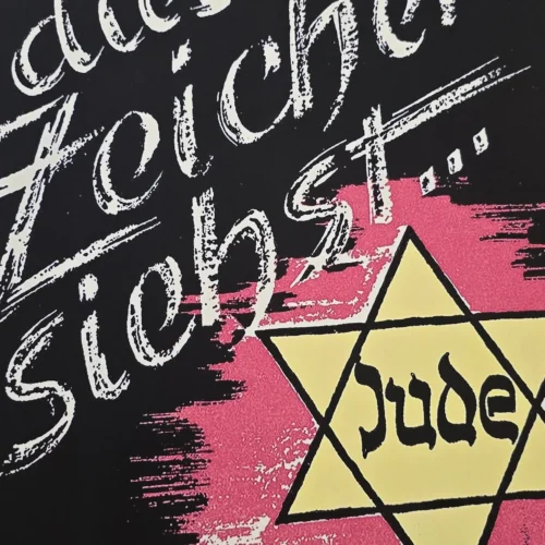 JUDE Star of David WW2 Nazi German Anti-Semitic Jewish Poster Print