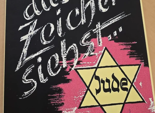 JUDE Star of David WW2 Nazi German Anti-Semitic Jewish Poster Print