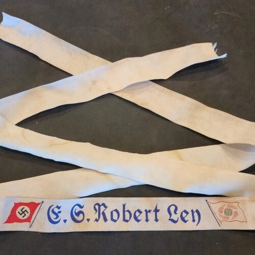 ley1.jpg WW2 German KdF C.S. Robert Ley Cap Tally Ribbon Maritime Kriegsmarine Naval Style