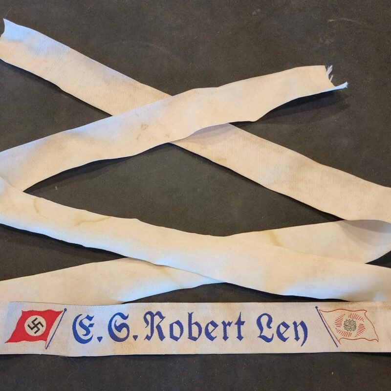 ley1.jpg WW2 German KdF C.S. Robert Ley Cap Tally Ribbon Maritime Kriegsmarine Naval Style