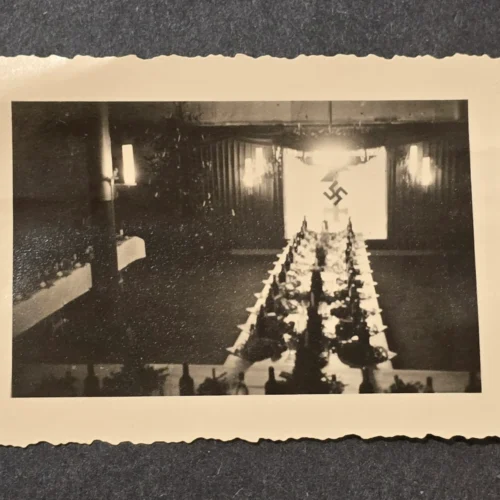 Luftwaffe Swastika Eagle Officers Christmas Dinner Setting WW2 German Military Photo