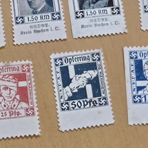 Nazi Germany Opferring Stamp set for War Wounded Veterans WW2 German Adolf Hitler Goring Hess