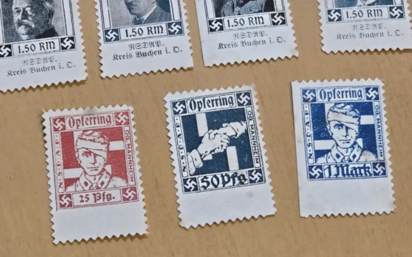 Nazi Germany Opferring Stamp set for War Wounded Veterans WW2 German Adolf Hitler Goring Hess