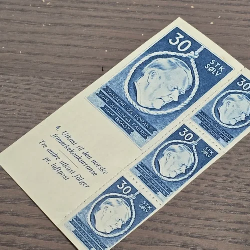 Norwegian Anti-Quisling Propaganda Cinderella Stamp Booklet WWII Resistance