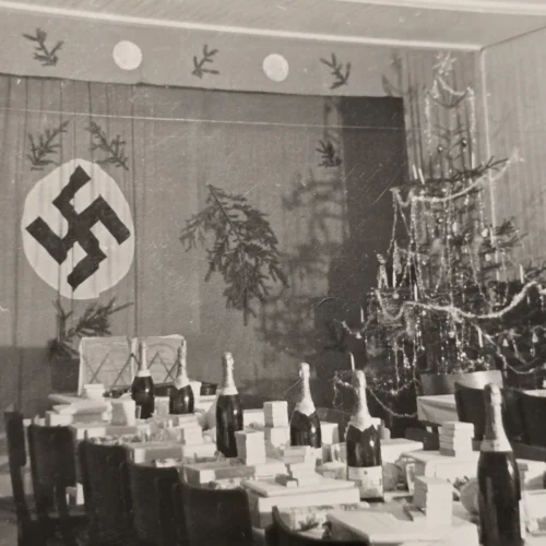 officers-christmas-w-swastika-flag-champagne-gifts-ww2-german-third-reich-era-photo-02-32e23f16 Officers Christmas w Swastika Flag Champagne Gifts WW2 German Third Reich Era Photo