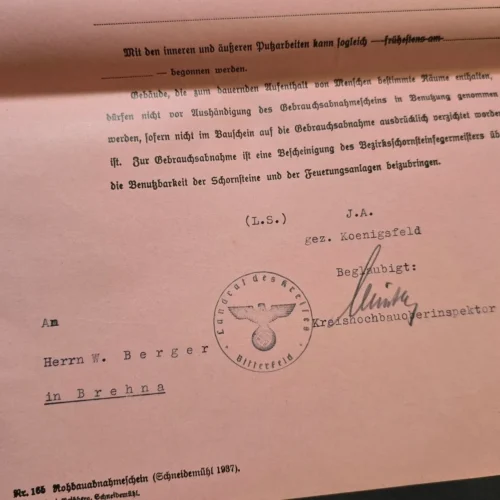 original-1935-1938-german-third-reich-document-group-building-permits-fire-insurance-and-g-03-ea01e939 Original 1935–1938 German Third Reich Document Group – Building Permits, Fire Insurance & Genealogical Record