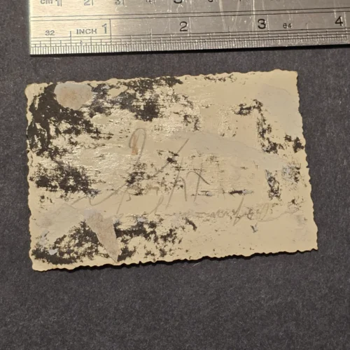Original WWII Luftwaffe 3. Swastika Eagle Batterie Barracks Entrance Photo Flak Unit Sign German Photo
