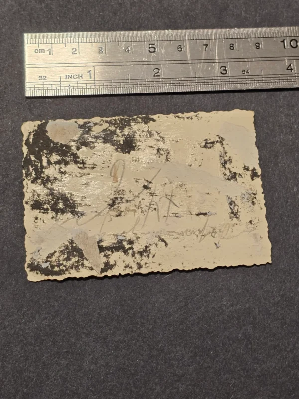 Original WWII Luftwaffe 3. Swastika Eagle Batterie Barracks Entrance Photo Flak Unit Sign German Photo