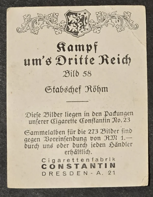 rare-ernst-rohm-ww2-german-nsdap-third-reich-color-cigarette-card-03-677846fc RARE ERNST ROHM WW2 German NSDAP Third Reich Color Cigarette Card