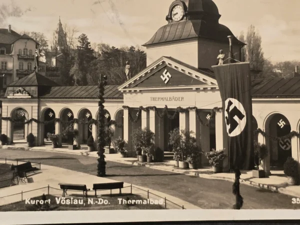rare-nsdap-third-reich-ww2-german-1940-kurort-v-slau-thermal-bath-postcard-rppc-swastika-f-02-2aa4b9aa Rare NSDAP Third Reich WW2 German 1940 Kurort Vöslau Thermal Bath Postcard RPPC Swastika Flag