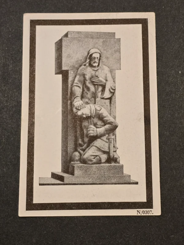 Rare WW2 German 1944 SS Panzer Regiment Josef Rötzer 18 Year Old Aachen Death Card