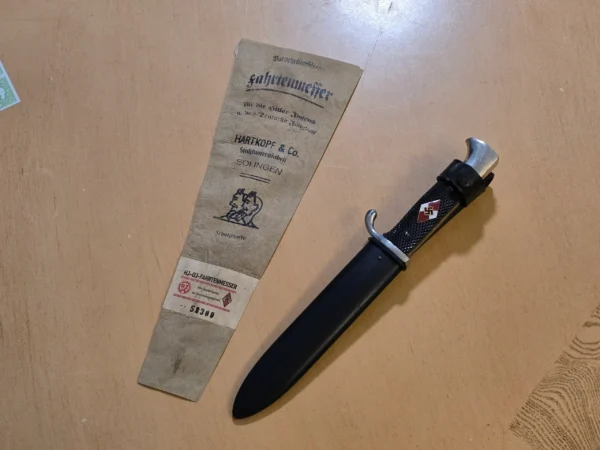 rare-ww2-german-hj-hitler-youth-knife-dagger-rare-maker-w-issue-bag-02-35161686 RARE WW2 German HJ Hitler Youth Knife Dagger Rare Maker w Issue bag!