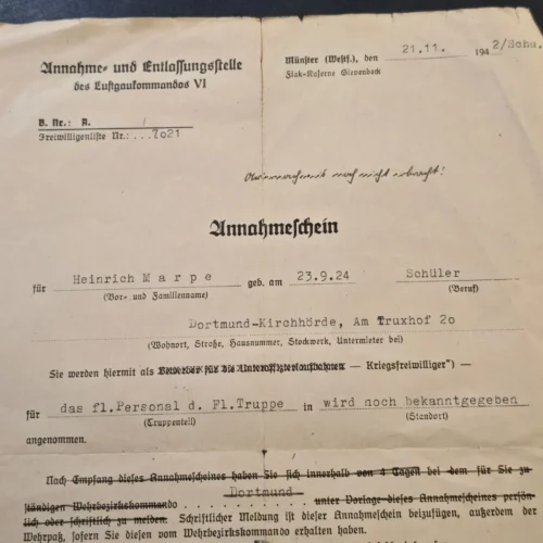 rare-wwii-german-young-18-y-o-luftwaffe-acceptance-certificate-document-1942-flieger-trupp-02-ec20dfdf RARE WWII German Young 18 y/o Luftwaffe Acceptance Certificate Document 1942 Flieger Truppe