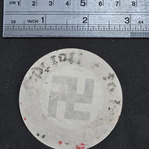 Rare WWII Nazi German Swastika "Trotz Verbot Nicht tot!" Third Reich Propaganda Seal Label Sticker 1930s-1940s