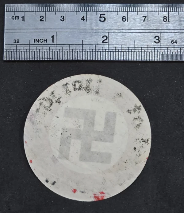 Rare WWII Nazi German Swastika "Trotz Verbot Nicht tot!" Third Reich Propaganda Seal Label Sticker 1930s-1940s