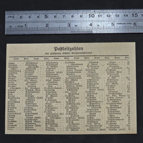 rare-wwii-nazi-german-third-reich-deutsche-reichspost-postal-district-directory-card-minde-03-c6107346 Rare WWII Nazi German Third Reich Deutsche Reichspost Postal District Directory Card Minden Westfalia