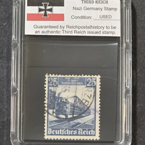 REICHSBAHN TRAIN SET Third Reich Railways WWII Nazi German NSDAP Stamps w Case