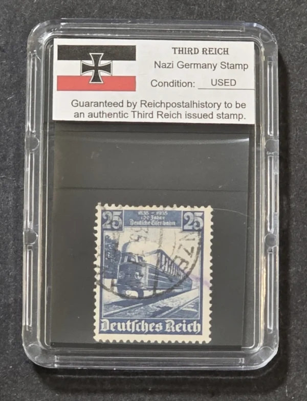 REICHSBAHN TRAIN SET Third Reich Railways WWII Nazi German NSDAP Stamps w Case