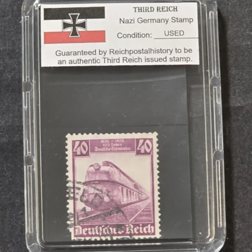 REICHSBAHN TRAIN SET Third Reich Railways WWII Nazi German NSDAP Stamps w Case