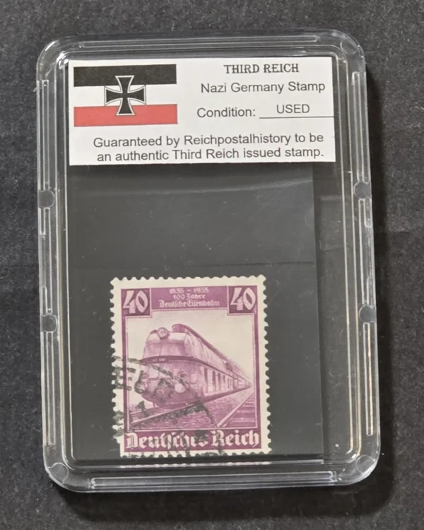 REICHSBAHN TRAIN SET Third Reich Railways WWII Nazi German NSDAP Stamps w Case