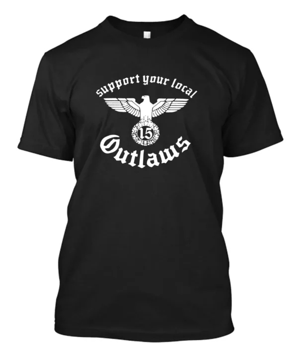 s-l1600 WW2 German Eagle Support your local outlaws 15 T shirt