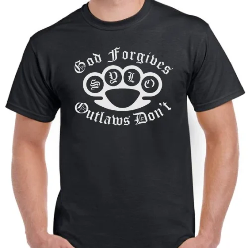 s-l1600 (31) Support your local outlaws T shirt God Forgives Outlaws Don't Brass Knuckles SYLO