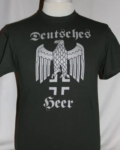WW2 Nazi German SS Eagle w cross Deutsche HEER Military Army T shirt