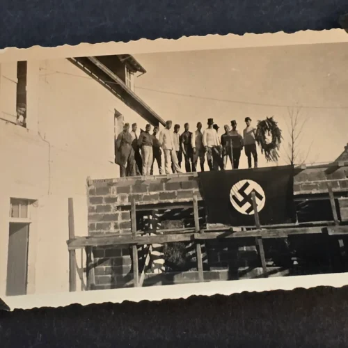 Shawshank Wehrmacht! Officers - Soldiers Celebrate - Swastika Flags Beer WW2 German Third Reich Era Photo lot x 10