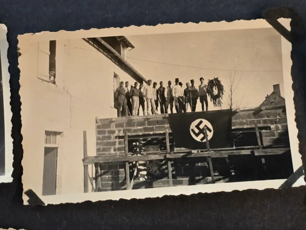 Shawshank Wehrmacht! Officers - Soldiers Celebrate - Swastika Flags Beer WW2 German Third Reich Era Photo lot x 10