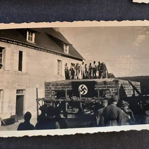 Shawshank Wehrmacht! Officers - Soldiers Celebrate - Swastika Flags Beer WW2 German Third Reich Era Photo lot x 10
