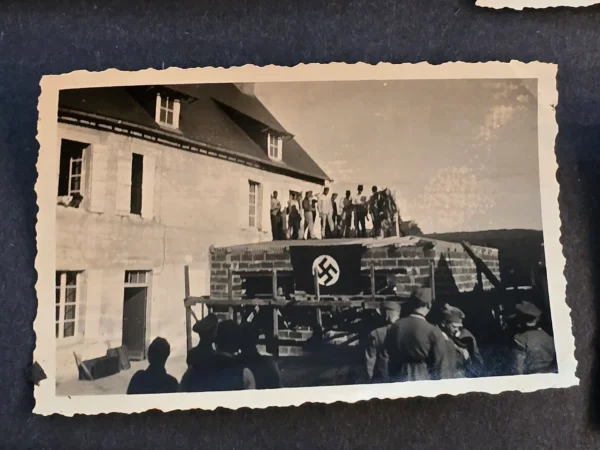 Shawshank Wehrmacht! Officers - Soldiers Celebrate - Swastika Flags Beer WW2 German Third Reich Era Photo lot x 10