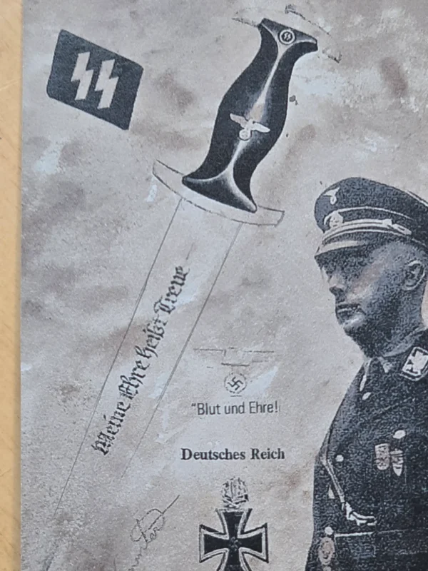 SS Himmler Honor Dagger Postcard WW2 Nazi German Third Reich Postal Card