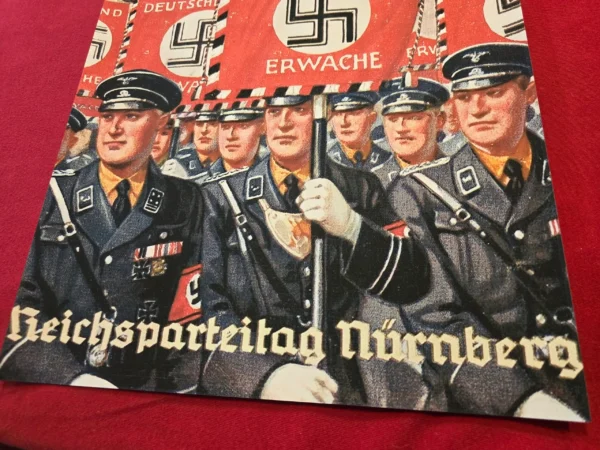 ss-nsdap-reichsparteitag-nurnberg-march-w-deutschland-erwache-standard-flags-banners-ww2-g-03-0b4e0aa3 SS NSDAP Reichsparteitag Nurnberg March w Deutschland Erwache Standard Flags Banners WW2 German Third Reich Poster