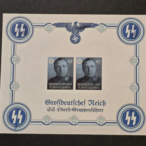 SS Oberstgruppenfuhrer Martin Borman Third Reich WW2 Nazi German Souvenir Stamp Sheet