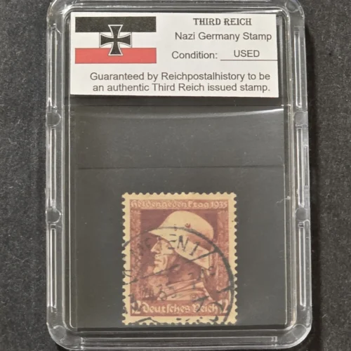 STEEL HELMET SOLDIERS SET Third Reich WWII WW2 Nazi German NSDAP Stamps w Case