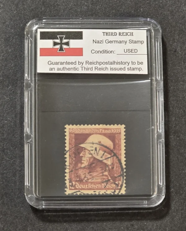 STEEL HELMET SOLDIERS SET Third Reich WWII WW2 Nazi German NSDAP Stamps w Case