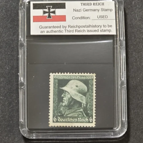 STEEL HELMET SOLDIERS SET Third Reich WWII WW2 Nazi German NSDAP Stamps w Case