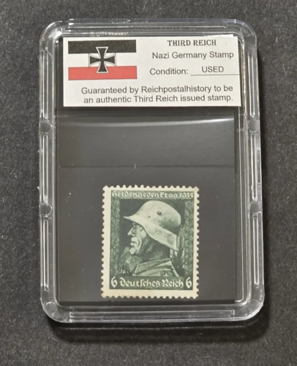 STEEL HELMET SOLDIERS SET Third Reich WWII WW2 Nazi German NSDAP Stamps w Case