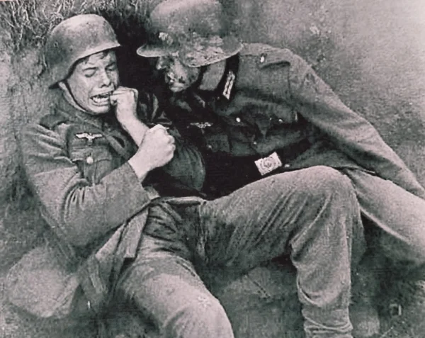 TERRIFIED! SCREAMING Boy Wehrmacht Soldier Pisses His pants WW2 German Photo
