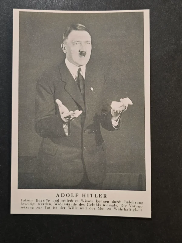the-fuhrer-speaks-adolf-hitler-hand-motions-propaganda-postcard-set-x-4-02-cb981438 THE FUHRER SPEAKS! Adolf Hitler Hand Motions Propaganda Postcard set x 4