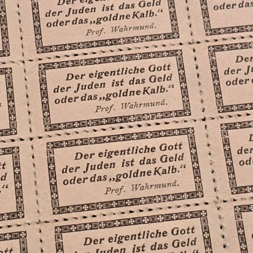 the-true-gods-of-jews-is-money-ww2-nazi-german-third-reich-anti-semitic-jewish-propaganda-02-10f70d52 The true gods of Jews is money WW2 Nazi German Third Reich Anti-Semitic Jewish Propaganda Stamp Sheet of 60